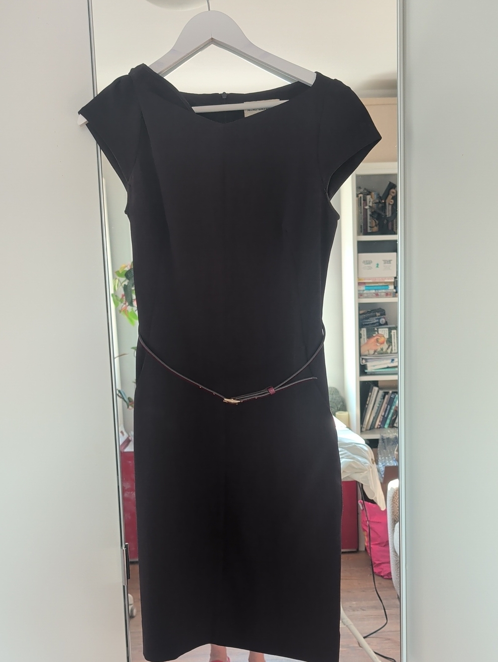 MM Lafleur Dark Berry Cap-Sleeve Midi Dress